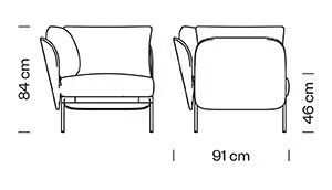 BLOOM 1203 - Corner fabric armchair by Et al. - view 3